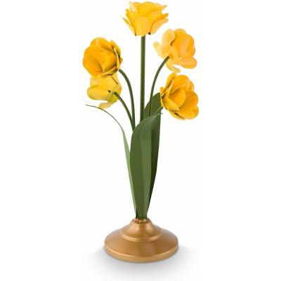 Pip Studio kovový svícen Flower - žlutý
