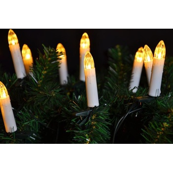 D05960 Nexos Klasické svíčky na vánoční strom teple bílá