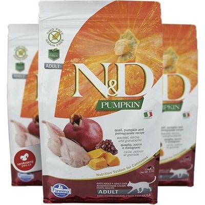 N&D Pumpkin Adult Cat Grain Free Quail & Pomegranate 1,5 kg