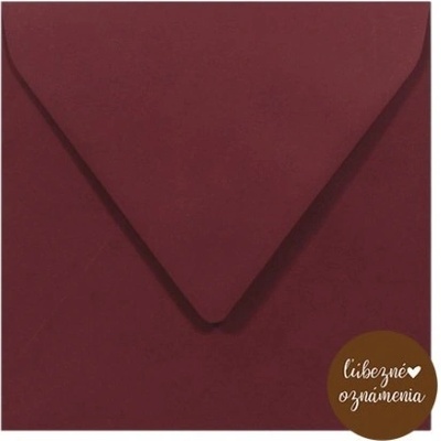 Štvorcová obálka - 115 g - bordová
