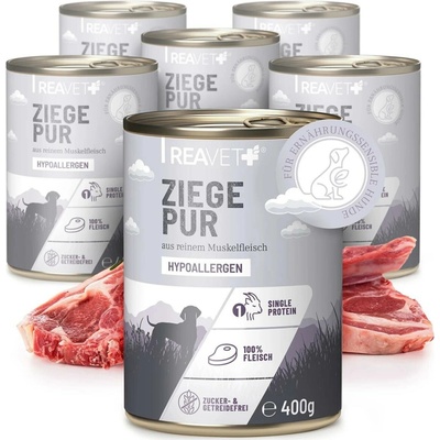 Reavet 100% čisté maso pro nutričně citlivé psy kozí 400 g