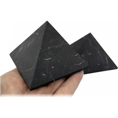 Šungitová pyramida neleštěná 7x7cm