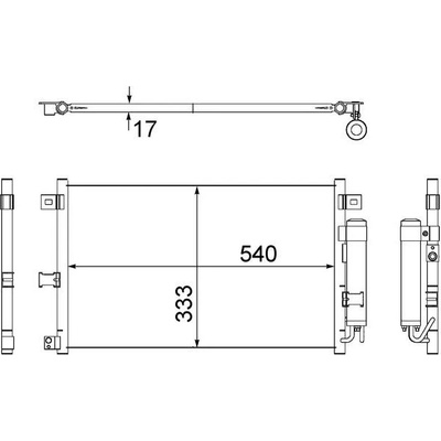 Kondenzátor, klimatizace MAHLE AC 507 000S