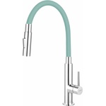 FERRO Кухненски смесител Ferro Zumba Slim 2F, ментов цвят с гъвкав чучур (BZA43M)