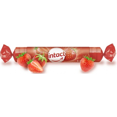 Intact Jahoda hroznový cukr s vitaminem C 40 g