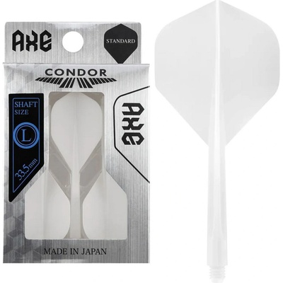 Condor AXE biele, štandardné letky a dlhé násadky