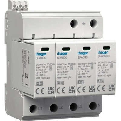 Prepäťová ochrana HAGER SPD T1+T2 MOV 4P SPA931