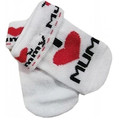 New Baby Dojčenské Froté Ponožky I Love Mum&Dad SSS