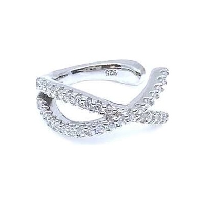 Jan Kos jewellery stříbrná záušnice se zirkony 12123663
