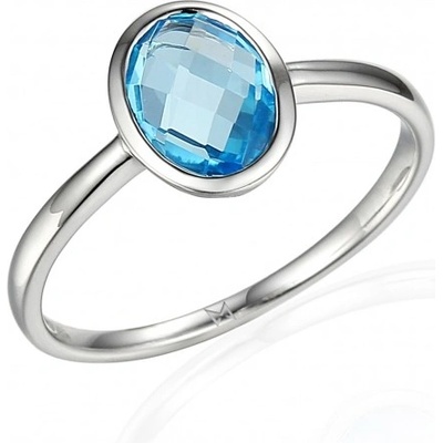 Gems prsten Devon bílé zlato a modrý topaz 585 38 1 4487.1B00.0.55.603