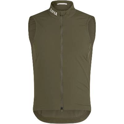 Pánska zateplená cyklistická vesta Rapha Men's Pro Team Insulated Gilet - kalamata / white alyssum M