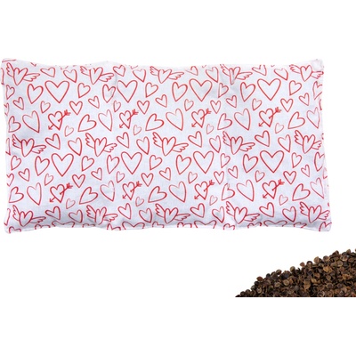 VFstyle pohankový polštářek 30x15 cm Hearts