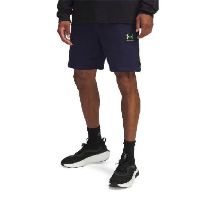 Поларени къси панталони Under Armour Men's Fleece Jogger Shorts - Navy/Cybr Green