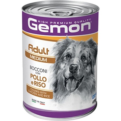 Gemon Adult Medium Dog Chicken & Rice консерва за куче хапки с пилешко и ориз 415gr