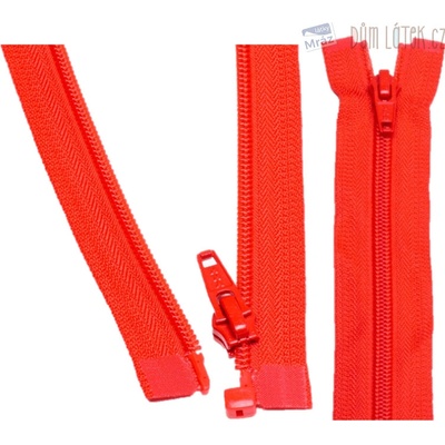 YKK Zips špirálový deliteľný červený 60 cm
