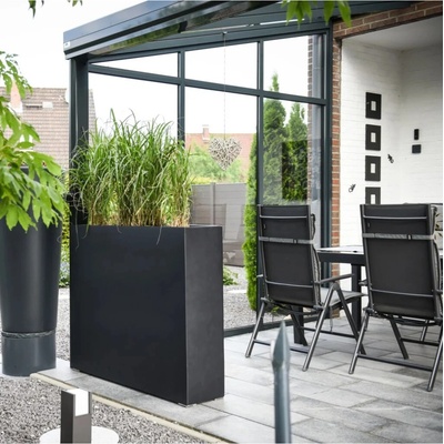 eshop-kvetinace.sk Deliaci kvetináč ELEMENTO, sklolaminát, šírka 117 cm, antracit, outlet
