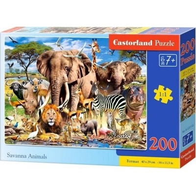 Castorland Savanna Animals Пъзел 200 броя Животни (454550) (454550)