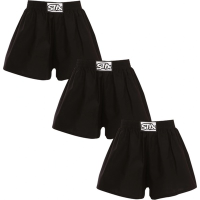 Styx 3pack detské trenky klasická guma (3J0960) čierne