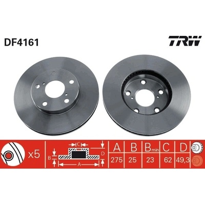 Brzdový kotúč TRW DF4161