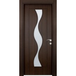 Uni Doors Интериорна врата Волна - остъклена - кестен (цена без монтаж)