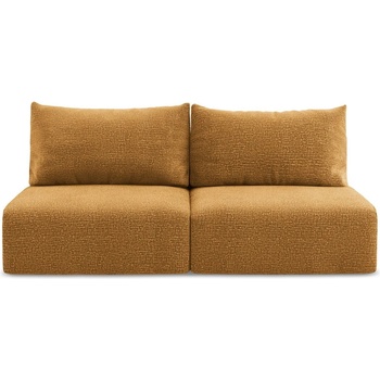 makamii Оранжев разтегателен диван с място за съхранение 216 cm Kalena - Makamii (KALENA_3SOF_38_P1_C5)