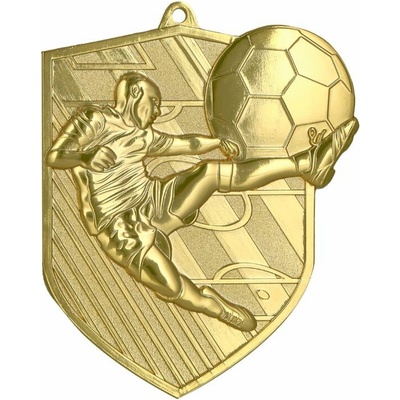 MEDALE Medaile kovová zlatá-fotbal 7,8x6,7 cm
