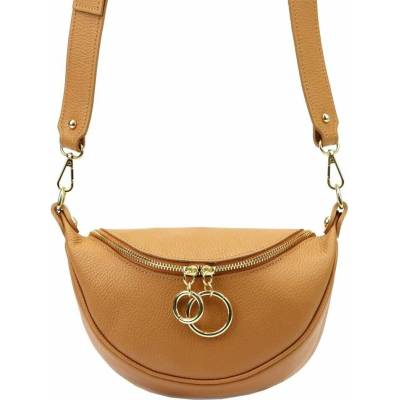 Luka dámska kožená kabelka z prírodnej kože 20-033 DOLLARO Camel Crossbody