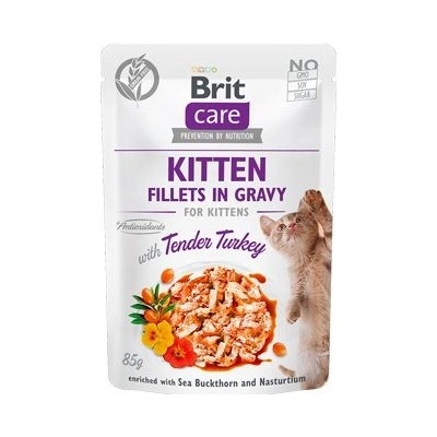 Brit Care Cat Fillets Gravy Kitten Tender Turkey 6 x 85 g