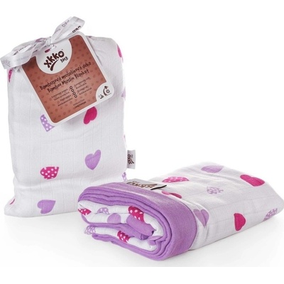 KIKKO Deka Hearts and Waves Lilac hearts