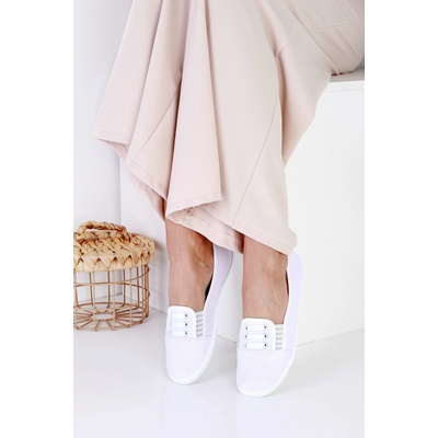 Cathay moda slip on tenisky 3439-4WH bílé – Zboží Dáma