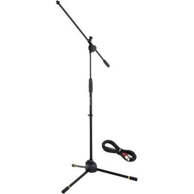 MusicWorld Mic Stand + Cable 10 m Pack