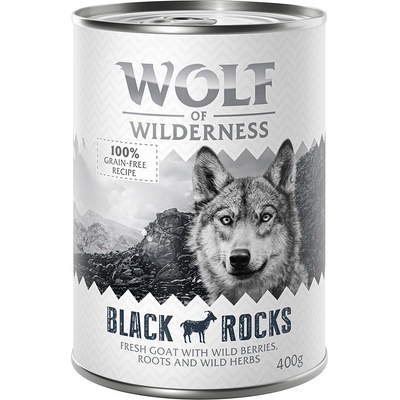 Wolf of Wilderness Adult Single Protein Black Rocks kozie 6 x 400 g
