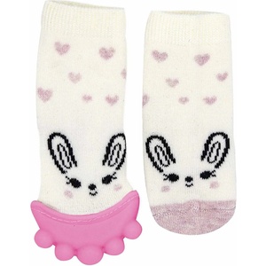 BabyJem Чорапи с чесалка за зъби BabyJem - Girl, 6-12 месеца, Pink (652)