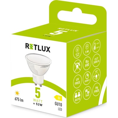 RETLUX RLL 613 GU10 bulb 5W WW D