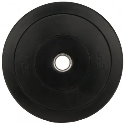 Sportmann Гумена тежест Bumper Plate SPORTMANN 5 кг / 51 мм- Черен
