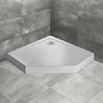 Radaway Петоъгълно душ корито Radaway Doros PT Compact Stone 80x80 см бял акрил (SDRPT8080-05-04S)