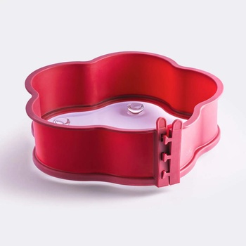 coox Червена силиконова форма цвете със стъклена основа coox