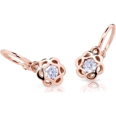 Cutie Diamonds Pôvabné detské náušnice z ružového zlata s briliantmi DC2179-10-10-X-4