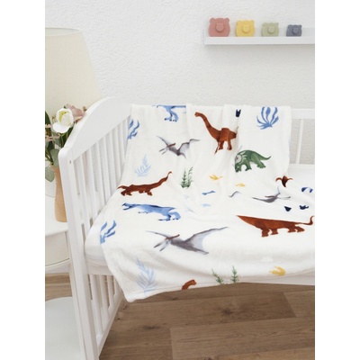 MKLuzkoviny.cz Dětská deka do postýlky mikroplyš Exclusive Dinosauři – Zbozi.Blesk.cz