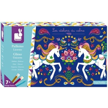 Janod Atelier Еднорог цветен пясък с блясък Комплект Midi