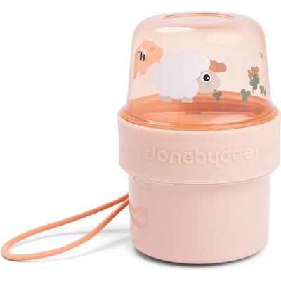 Done by Deer Tiny farm S контейнер за закуски, двустранен, розов (1256881)