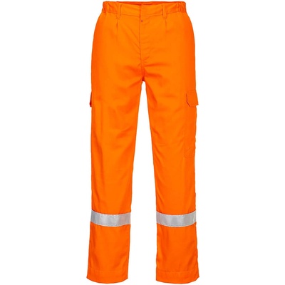 Portwest hi-vis bizflame fr412 / Леки огнеупорни панталони, светлоотразителни и антистатични - оранжеви xxxl (fr412orrxxxl)