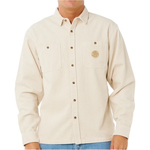 Rip Curl Мъжка риза с копчета Rip curl Premium Surf Cord L/S Shirt - Sand Dune (033-3085-0212)