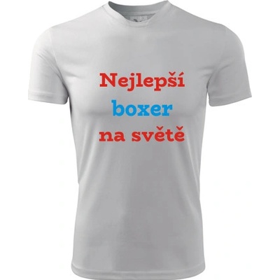 Tričko nejlepší boxer na světě dárek pro trenéra boxu bílé
