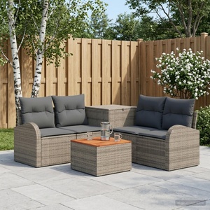 vidaXL Комплект дивани 6 бр. Сив и тъмен сив 55 x 55 x 37 см (3447194)