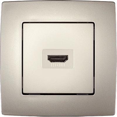 ELMARK City hdmi РОЗЕТКА ШАМПАНСКО МЕТАЛИК (190772)