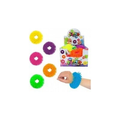 Náramok antistresový mačkací natiahnuteľný silikónový 11 cm 6 farieb