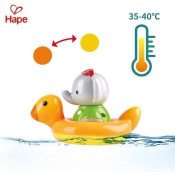 Hape Играчка за баня Hape, Въртящо се слонче с пояс, променящ цвета си (H0222)