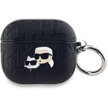 Karl lagerfeld Калъф за AirPods 3 Karl Lagerfeld KLA3PGKCPK PU Embossed Karl and Choupette Heads, черен (KLA3PGKCPK)