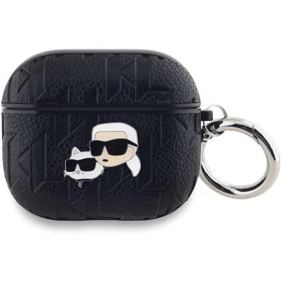 Karl lagerfeld Калъф за AirPods 3 Karl Lagerfeld KLA3PGKCPK PU Embossed Karl and Choupette Heads, черен (KLA3PGKCPK)